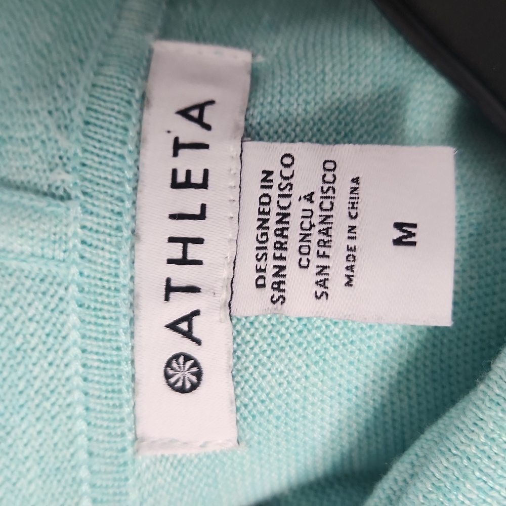 Athleta Lightweight Knit Hoodie - Mint Pointelle Accent - Picture 7 of 8
